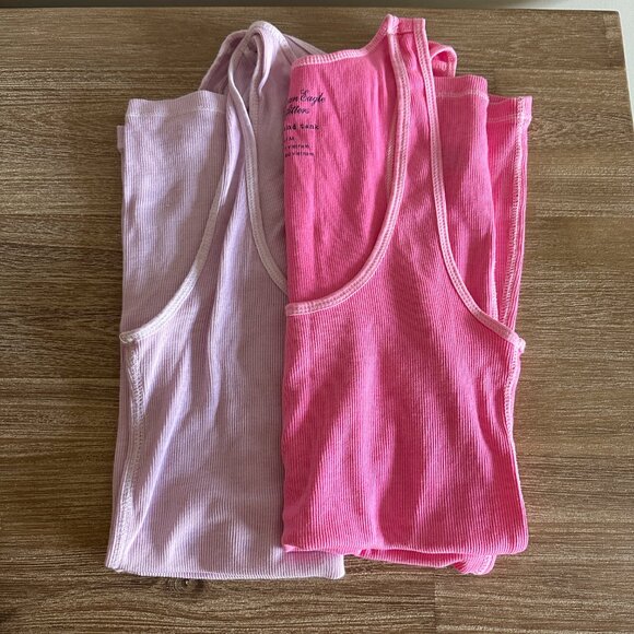 American Eagle Outfitters Boyfriend Tank Womens Size M Set of 6 - Picture 3 of 12